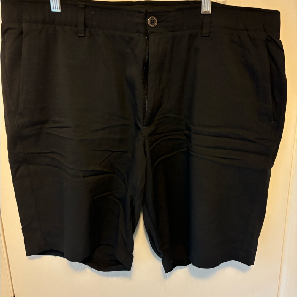 Under Armour Black Flat Front Shorts with Relaxed Fit